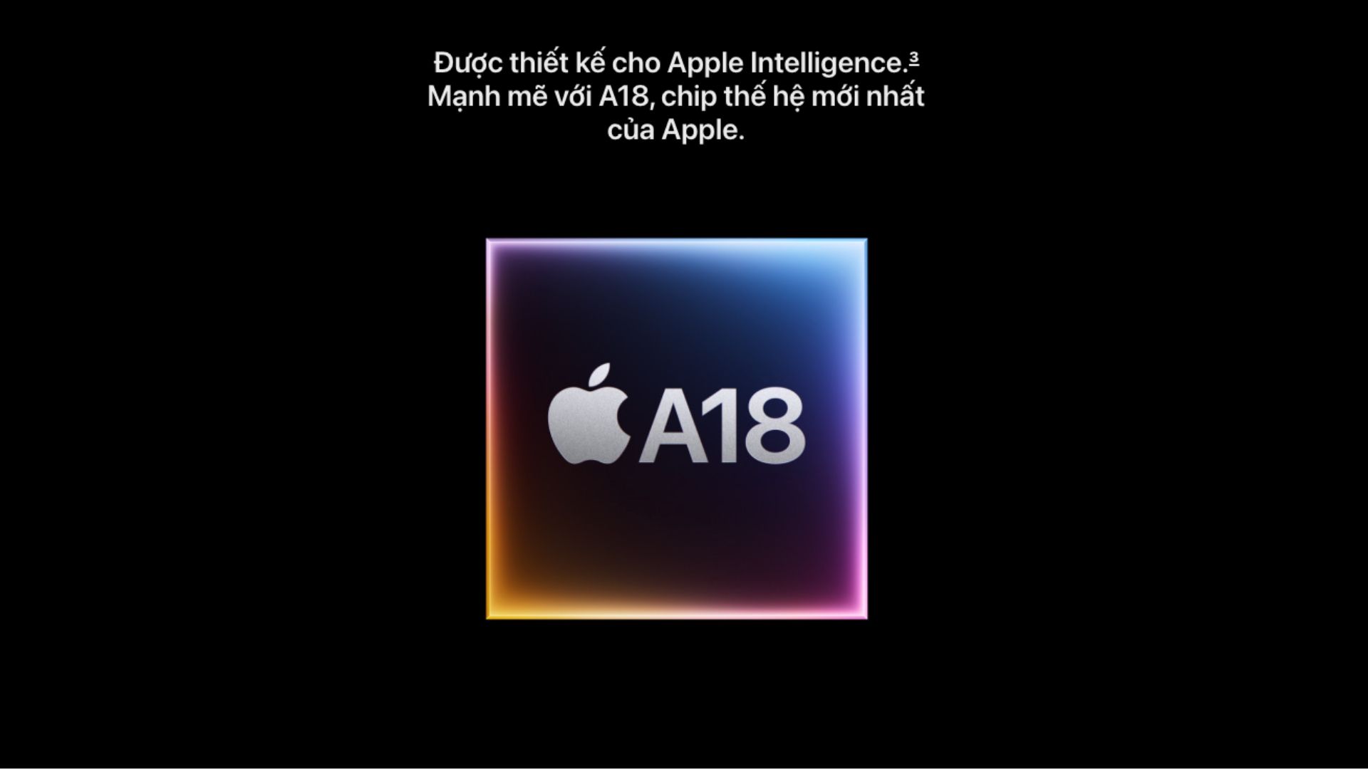 Hiệu năng mạnh mẽ với chip A18 và Apple Intelligence