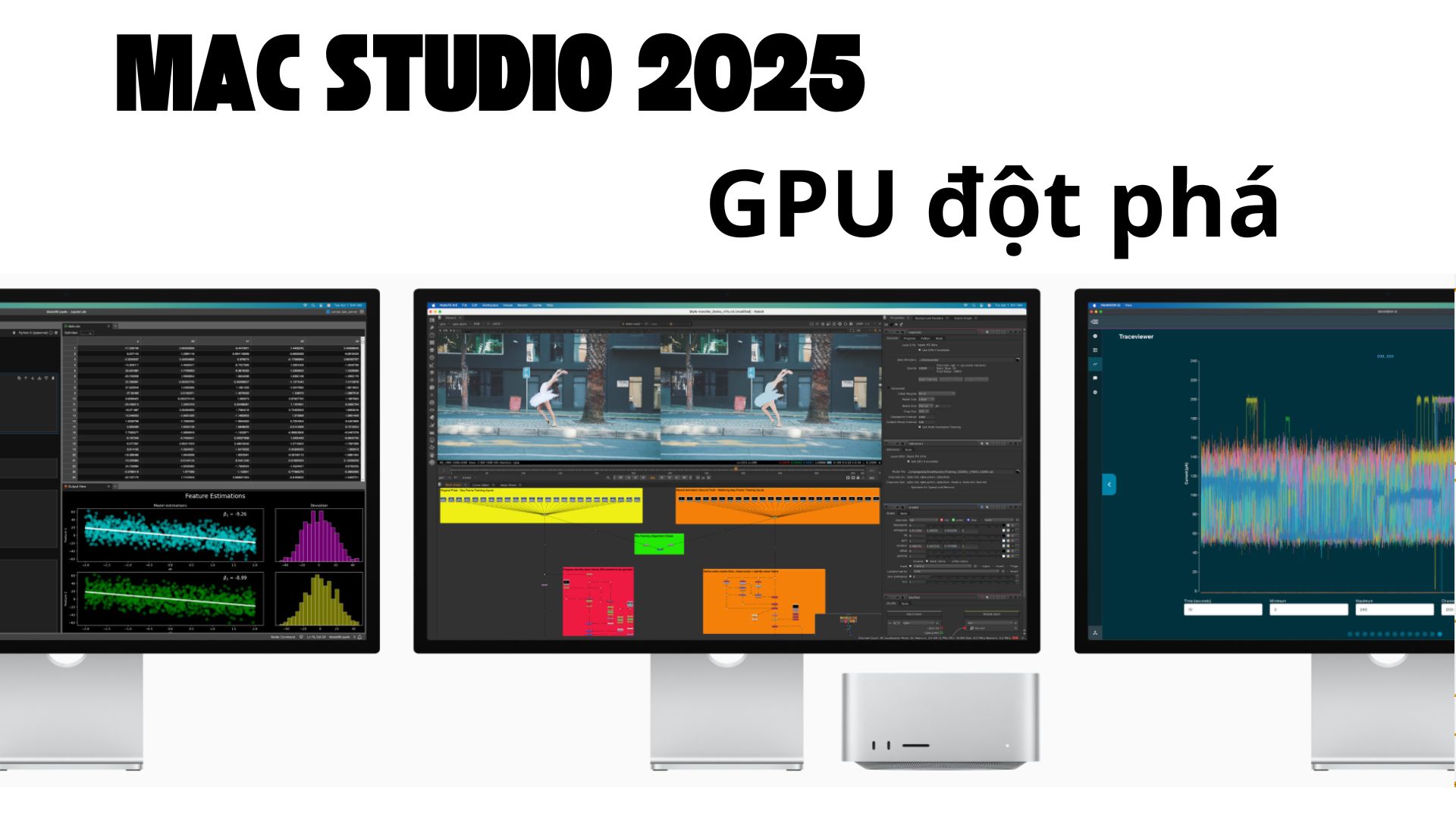 Mac studio 2025 Công nghệ GPU đột phá Dynamic Caching & Ray Tracing